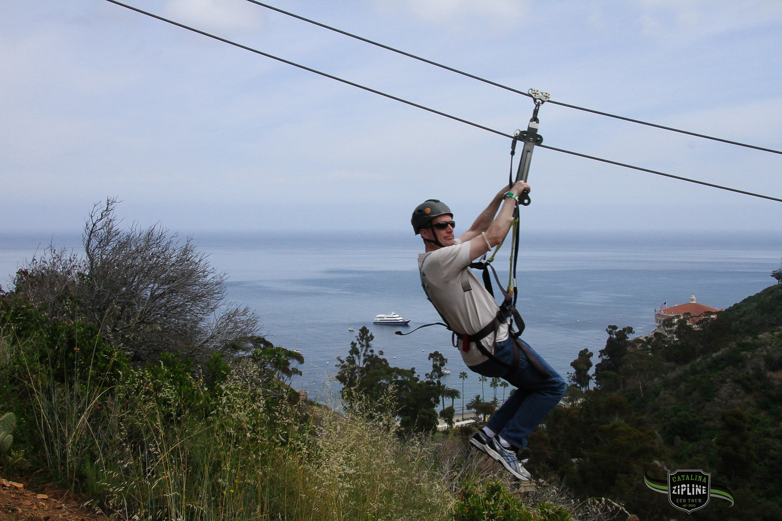 Keith Layton Zipping on Catalina Island